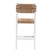 bali & pari Talli Bohemian Paper Loom and White Mahogany Wood Bar Stool - BCP-01-Wood/White-BS