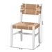 bali & pari Talli Bohemian Paper Loom and White Mahogany Wood Dining Chair - BCP-03-Wood/White-DC