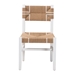 bali & pari Talli Bohemian Paper Loom and White Mahogany Wood Dining Chair - BCP-03-Wood/White-DC