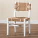 bali & pari Talli Bohemian Paper Loom and White Mahogany Wood Dining Chair - BCP-03-Wood/White-DC