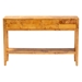 bali & pari Ghina Modern and Contemporary Natural Light Mappa Burl Wood 2-Drawer Console Table - SVN-1518-Natural Burl Op1-Ghina-Console Table