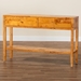 bali & pari Ghina Modern and Contemporary Natural Light Mappa Burl Wood 2-Drawer Console Table - SVN-1518-Natural Burl Op1-Ghina-Console Table