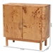 bali & pari Latika Modern and Contemporary Natural Mappa Burl Wood Storage Cabinet - SVN-789-Natural Burl-Blopy-Cabinet