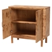 bali & pari Latika Modern and Contemporary Natural Mappa Burl Wood Storage Cabinet - SVN-789-Natural Burl-Blopy-Cabinet