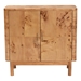 bali & pari Latika Modern and Contemporary Natural Mappa Burl Wood Storage Cabinet - SVN-789-Natural Burl-Blopy-Cabinet