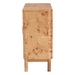 bali & pari Latika Modern and Contemporary Natural Mappa Burl Wood Storage Cabinet - SVN-789-Natural Burl-Blopy-Cabinet