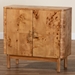 bali & pari Latika Modern and Contemporary Natural Mappa Burl Wood Storage Cabinet - SVN-789-Natural Burl-Blopy-Cabinet