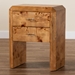 bali & pari Nebu Modern and Contemporary Natural Mappa Burl Wood Nightstand - SVN-1311-Natural Burl-Nebu-NS