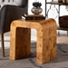 bali & pari Revelle Modern and Contemporary Natural Light Mappa Burl Wood End Table - SVN-1140-Natural Burl Op1-Okin-ET