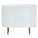 bali & pari Beyla Mid-Century White Fluted Wood and Gold Metal 3-Drawer Dresser - SVN-1240-White/Gold-Dubai-3DW-Dresser