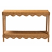 bali & pari Oteria Bohemian Light Honey Scalloped Rattan Console Table - Palm Short-Light Honey Rattan-Console Table