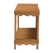 bali & pari Oteria Bohemian Light Honey Scalloped Rattan Console Table - Palm Short-Light Honey Rattan-Console Table