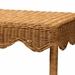 bali & pari Oteria Bohemian Light Honey Scalloped Rattan Side Table - Palm Short-Light Honey Rattan-Side Table