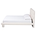 Baxton Studio Ralayna Modern Luxe Ivory Boucle Fabric Queen Size Bed - BBT61168 A1-Ivory-Queen