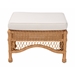 bali & pari Brooklyn Bohemian Light Honey Braided Rattan Ottoman Stool - Broklyn-Light Honey Rattan-Stool