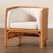 bali & pari Bandung Bohemian Light Honey Rattan Accent Chair - Bandung-Light Honey Rattan-AC