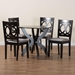 Baxton Studio Rita Modern Grey and Dark Brown Finished Wood 5-Piece Dining Set - Rita-Grey/Dark Brown-5PC Dining Set