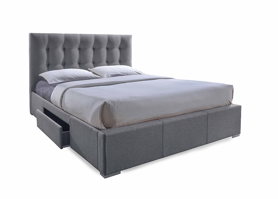 Tufted bed deals with storage king