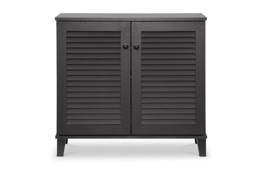 Baxton Studio Coolidge Espresso Shoe Storage Cabinet Wholesale