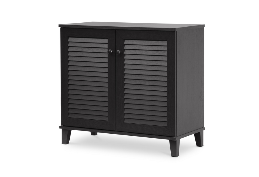 Baxton Studio Coolidge Espresso Shoe Storage Cabinet Wholesale