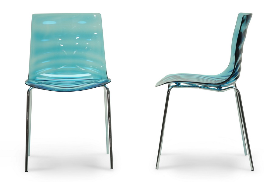 blue acrylic dining chairs