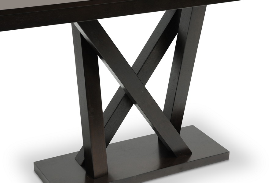 baxton studio everdon dark brown modern sofa table