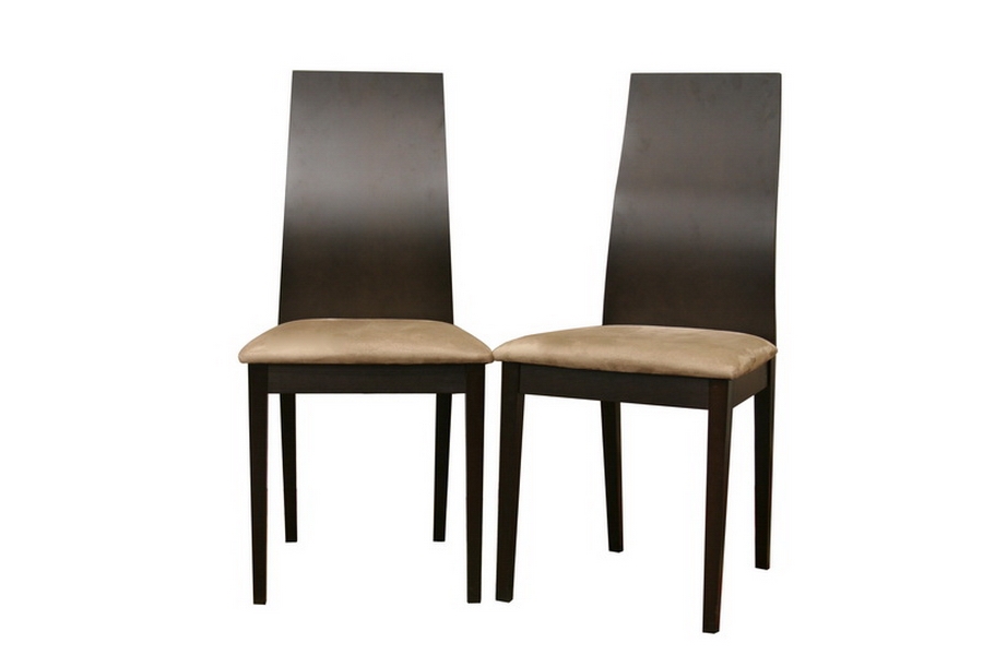 LANE modern DINING chairs (set of 2) dark brown  