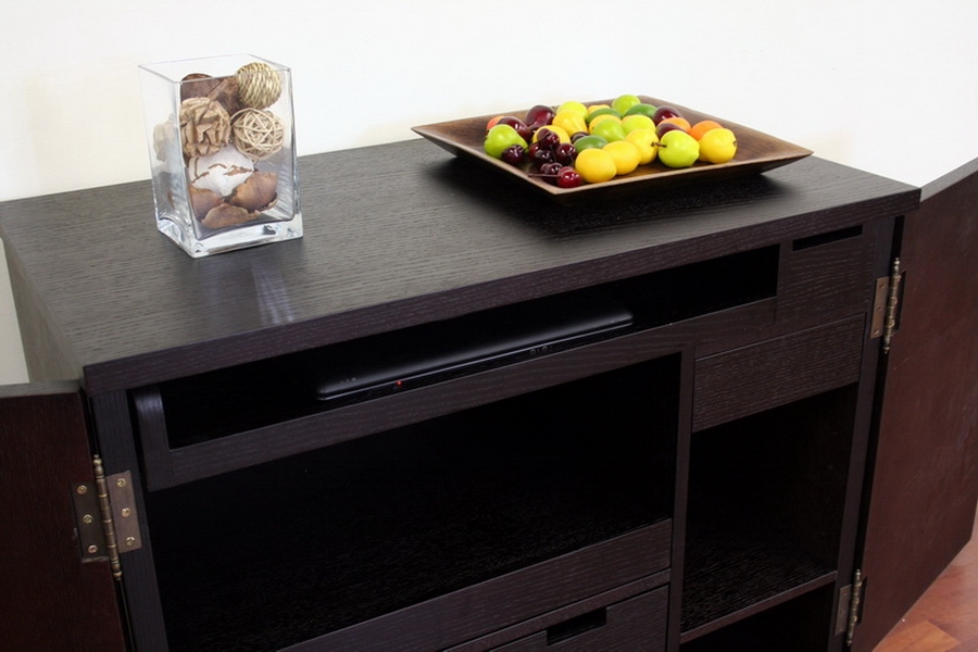 FYN black cabinet style MODERN wood computer DESK  